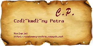 Czékmány Petra névjegykártya