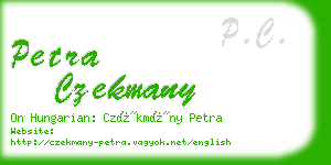 petra czekmany business card